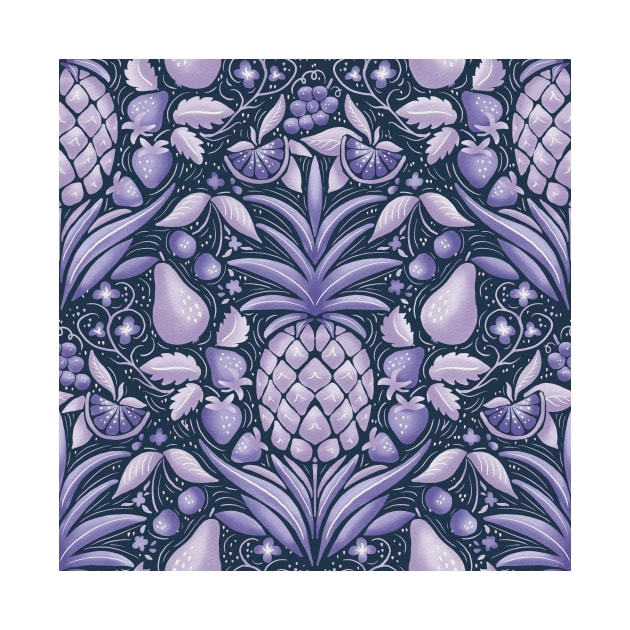 deep purple summer cocktail pattern by RenattaZare