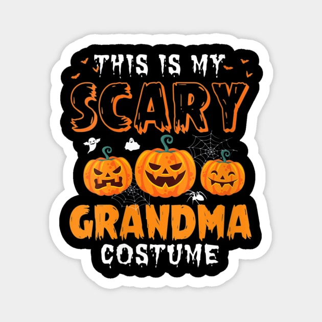 Womens Funny This Is My Scary Grandma Halloween Costume Party Shirt Magnet by schaefersialice