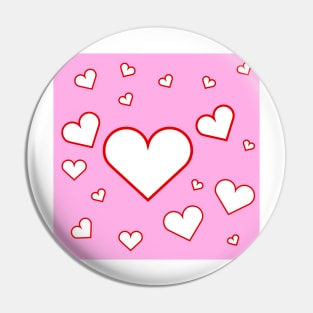 Heart ( pink background ) Pin