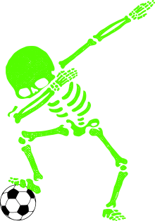 Halloween Dabbing Skeleton Soccer Shirt Dab Pose Soccer Ball Magnet