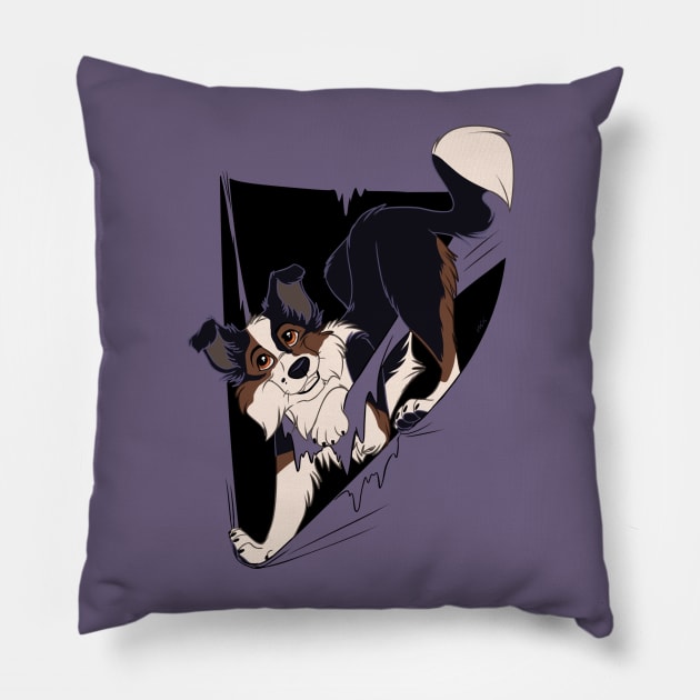 Border Collie Pillow by mithmeoi