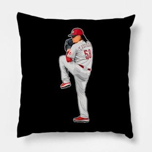 Luis Castillo #58 Get Pitches Pillow