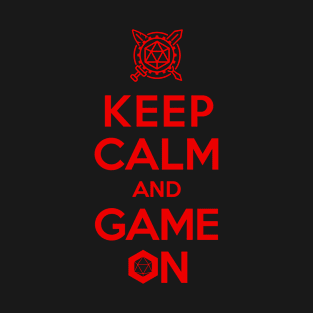 Rollplay Guild: Keep Calm and Game On (Black) T-Shirt