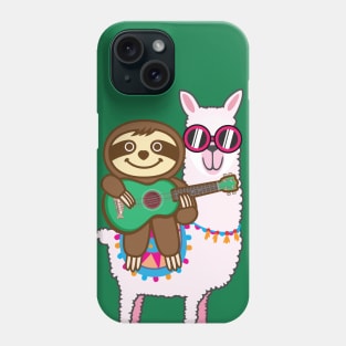 Sloth Llama Ukulele Phone Case