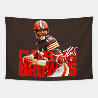 Cleveland Browns Joe flacco with autograph Tapestry