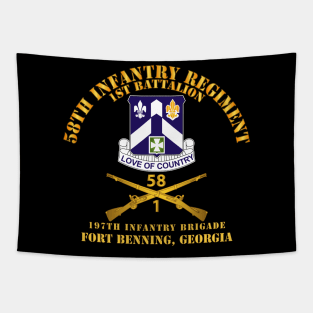 1st Bn 58th Infantry - 197th Inf Bde Ft Benning Ga Tapestry