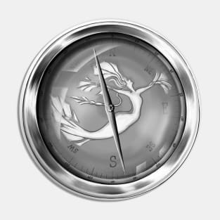 Mermaid compass Pin