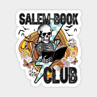 "Salem Book Club" Skeleton Reading Magnet