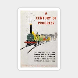A Century of Progress - LMS - Vintage Railway Centenary Poster - 1938 Magnet