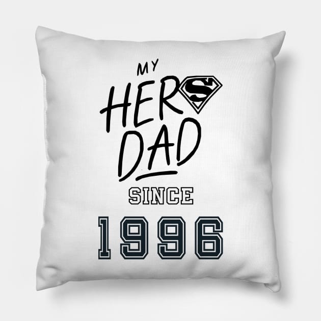 My Hero Dad 1996 Pillow by DavidBriotArt