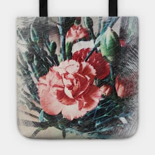 Red carnation Tote