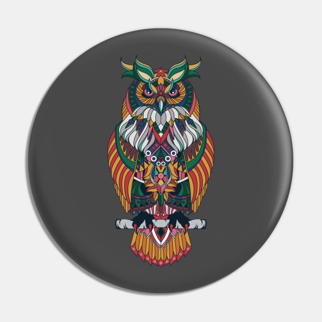 Wisdom Of The Owl King Pin by LittleBunnySunshine