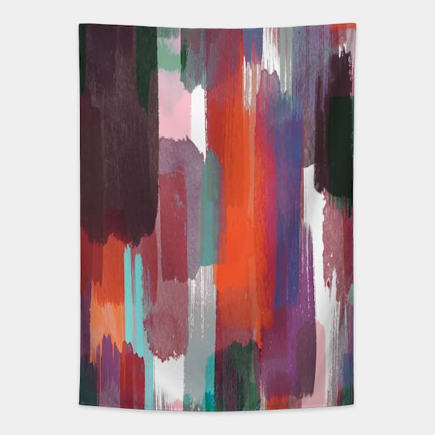 Pocket - COLOR BRUSHSTROKES MULTI ORANGE Tapestry by ninoladesign