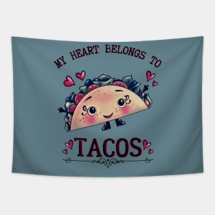 My Heart Belongs to Tacos Tapestry