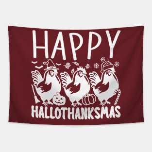 Happy HalloThanksMas Tapestry