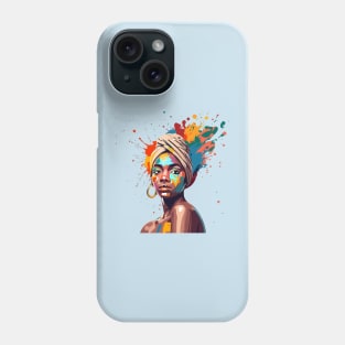 Afrocentric Woman Multicolored Painting Phone Case