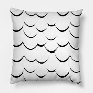 White Mermaid Scales Pillow