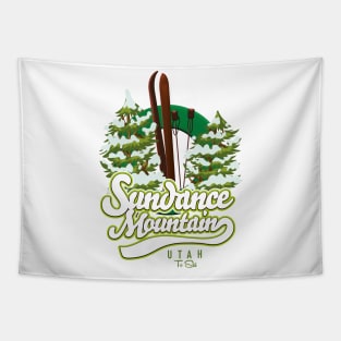 Sundance Mountain Utah Ski logo Tapestry