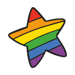 LGBTQIA+ Rainbow Star T-Shirt