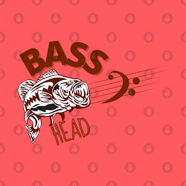 BASS HEAD BASS PLAYER  BASS NOTE DESIGN by DAZu