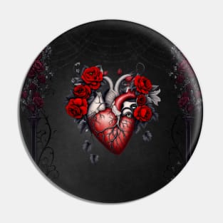 Wonderful gothic Victorian heart Pin