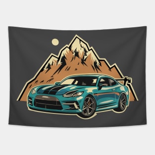 Car in Mountain classic Tapestry