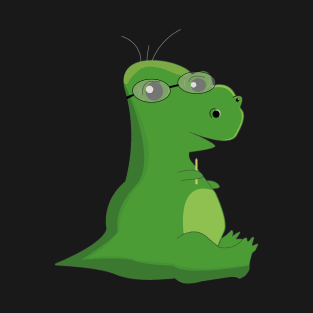 Dinosaur Nerd Glasses Design T-Shirt