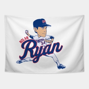 Nolan Ryan Texas Caricature Tapestry