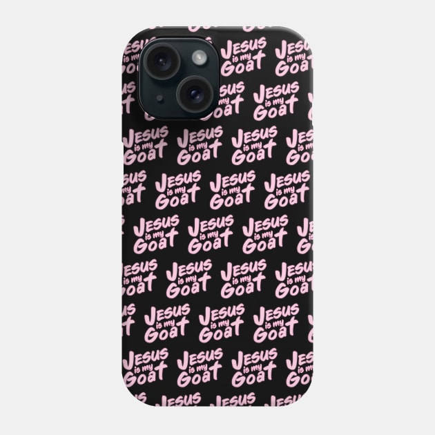 Jesus is my Goat - Neon Pink Pattern Phone Case by Sacred Dreamers