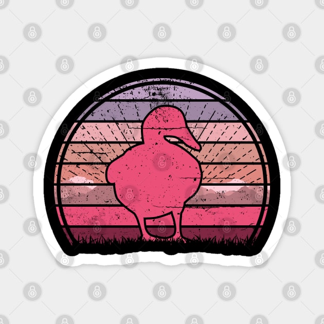 Pink Duck Sunset Magnet by Nerd_art