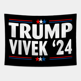 Donald Trump Vivek Ramaswamy '24 American Flag Tapestry