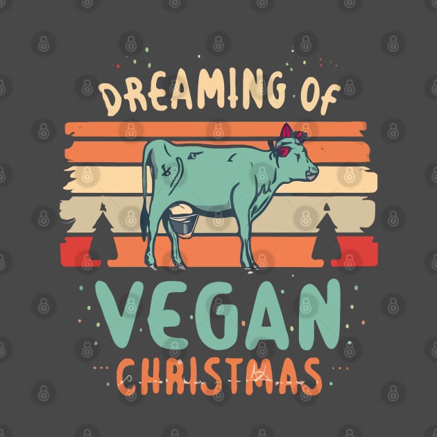 Cute Cow I'm Dreaming of a Vegan Christmas Funny Men Women by rhazi mode plagget