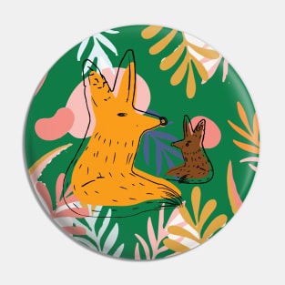 Fox in the wild Pin