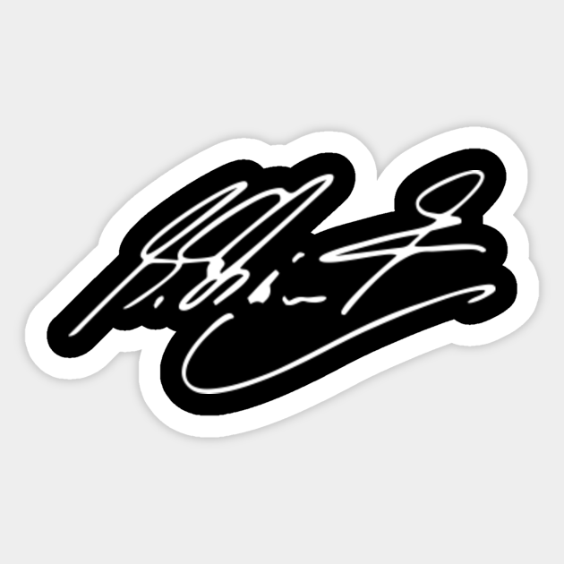 Michael Schumacher S Signature White On Black Michael Schumacher Sticker Teepublic