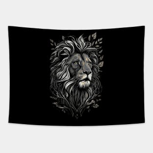 Floral Lion Tapestry