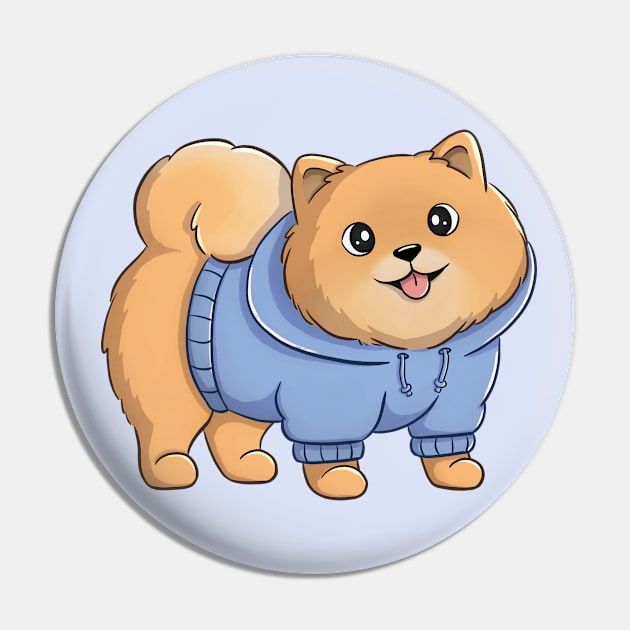 Cute And Fluffy Pomeranian Dog Pin by Meowrye