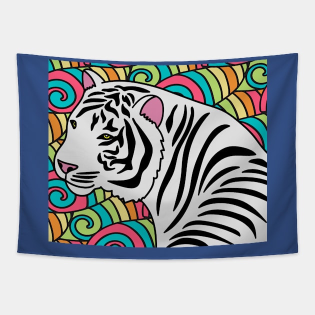 Patty Tiger Wild Animals Tapestry by flofin