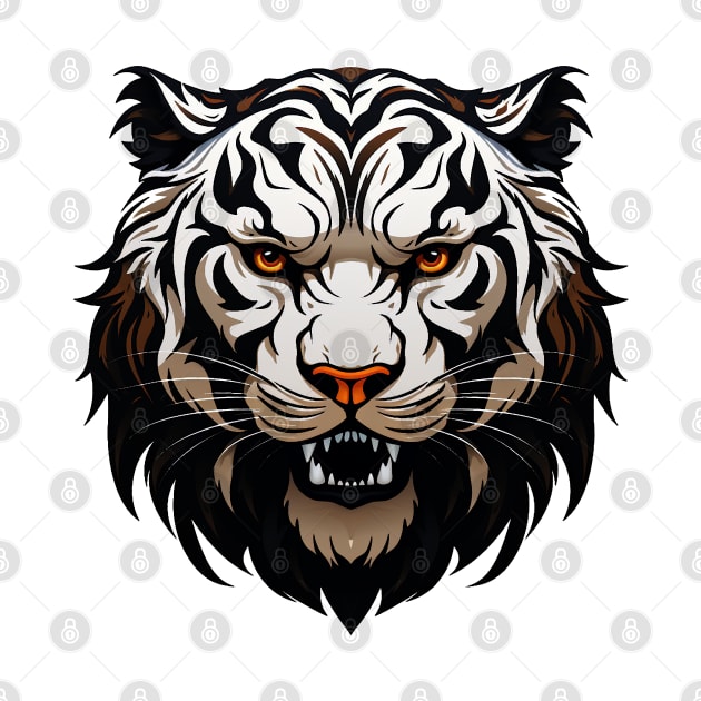 Tiger Head Cartoon illustration by LED Graphix