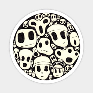 Ghost & Skeleton Winter Faces Magnet