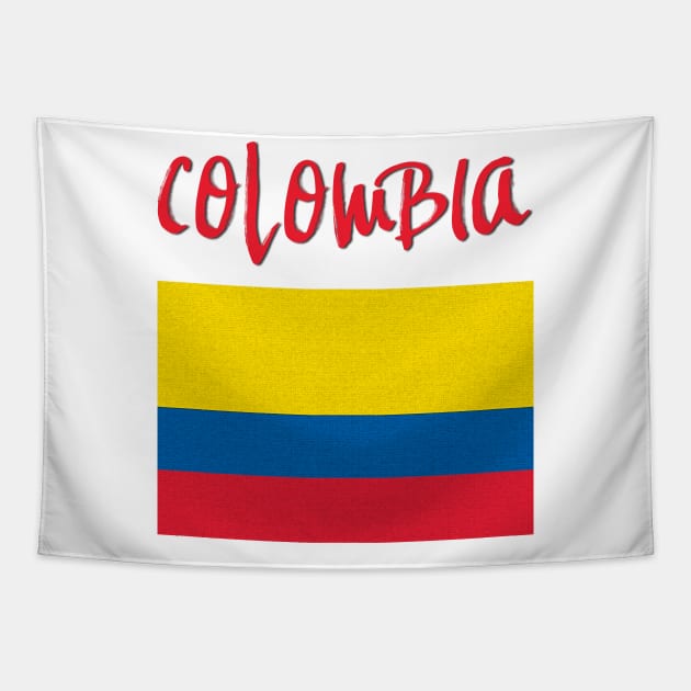 Colombia Flag Tapestry by NV