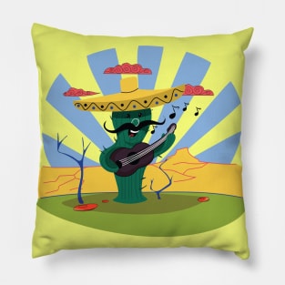 Cinco de Mayo - sombrero mustache cactus Pillow