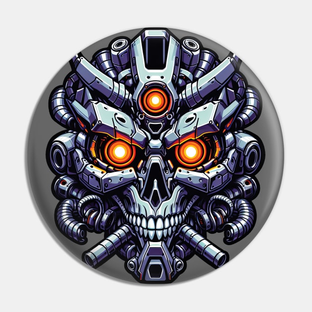 Biomech Skull S01 D87 Pin by Houerd