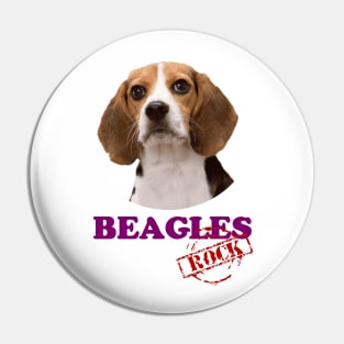 Beagles Rock! Pin