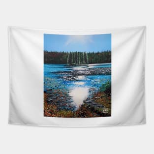 'Light Shines on Bass Lake' Tapestry