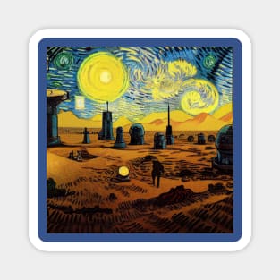 Starry Night in Mos Eisley Tatooine Magnet