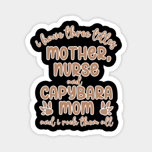 Capybara Lover Gift, Cute Capybara Pet, Funny Capybara Mom Magnet