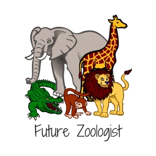 Zoologist Shirt Gift for Kids and Students Zoology Zoo Wild Animal Lion Design T-Shirt