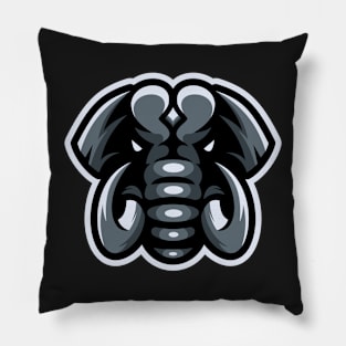 Elephant character mascot design Pillow