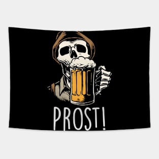 Prost German | Beer Skeleton Tapestry