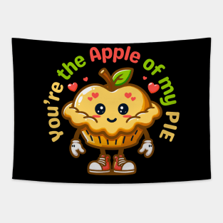 You Are the Apple of My Pie | Kawaii Cute Apple Pie Design for Valentine's Gift Tapestry